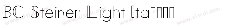 BC Steiner Light Ita字体转换
